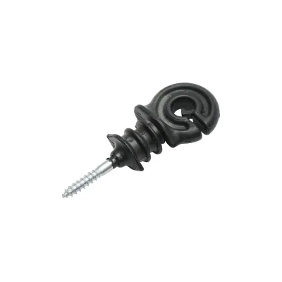 ISOLATORI PER RECINTO ELETTRICO ISOLATORI per Pali in Legno MATERIALE PP NERO OPACO isolatore recinzioni elettriche BRECKNER GERMANY - immagine 2