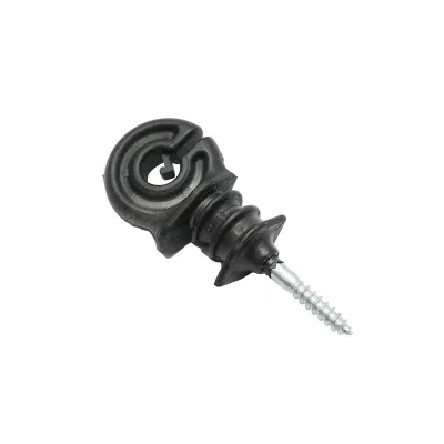 ISOLATORI PER RECINTO ELETTRICO ISOLATORI per Pali in Legno MATERIALE PP NERO OPACO isolatore recinzioni elettriche BRECKNER GERMANY - immagine 3