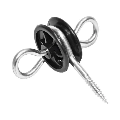1 Isolatore a Doppio Gancio isolatore girevole per maniglia per cancello recinto elettrico recinzioni elettriche Breckner Germany - immagine 2