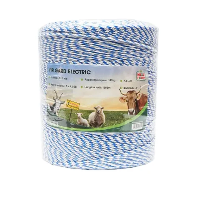 Filo per recinto elettrico, Lunghezza 1000 mt, Ø 3mm. 3x0.2mm. SS, 7,8 Ohm/m, recinzioni elettriche MEZOFARM - immagine 2