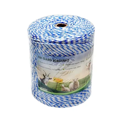 Filo per recinto elettrico, Lunghezza 500 mt, Ø 3mm. 3x0.2mm. SS, 7,8 Ohm/m, Colore Bianco/Blu, recinzioni elettriche MEZOFARM - immagine 4