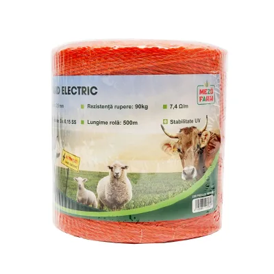 Filo per recinto elettrico, Lunghezza 500 mt, Ø2,5mm. 3x0.15mm. SS , 7.4 Ohm/m, colore arancione, recinzioni elettriche Mezofarm - immagine 3