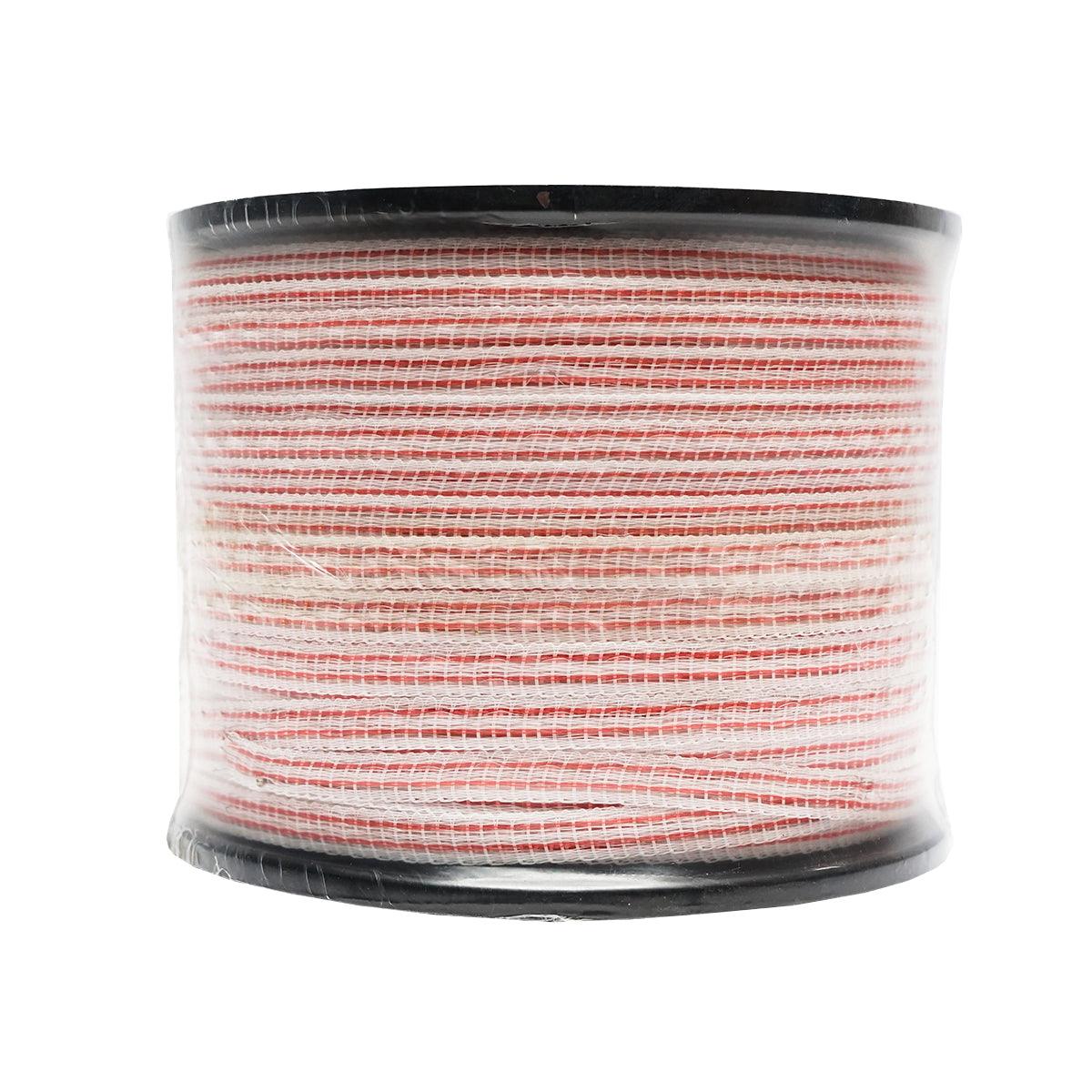Nastro per recinto elettrico, Lunghezza 250 mt e Larghezza 10mm, 4x0.16mm SS, 13 Ohm/m, colore bianco-rosso, Recinzioni Elettriche Mezofarm - immagine 4