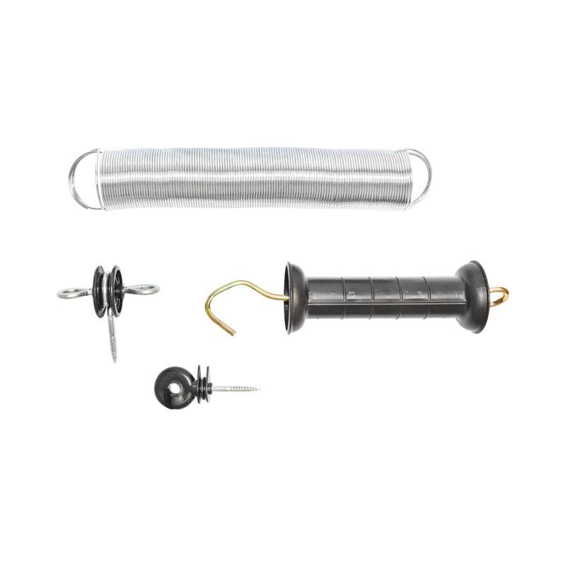 Set Maniglia per recinzioni elettriche Molla di Tensione estendibile 2 isolatori recinto elettrico Breckner Germany - immagine 2