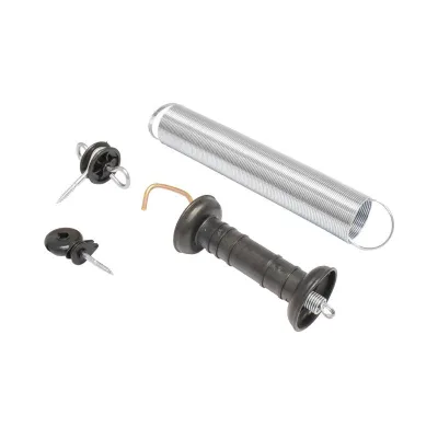 Set Maniglia per recinzioni elettriche Molla di Tensione estendibile 2 isolatori recinto elettrico Mezofarm