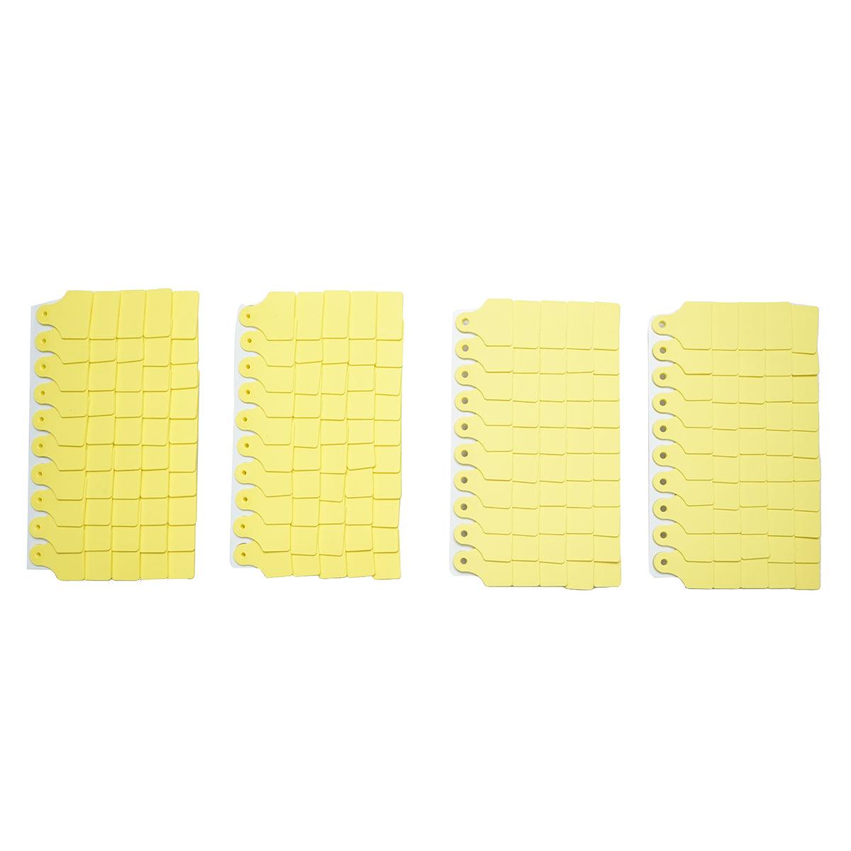 10 Marchi Auricolari Per Ovini Set Marchi Auricolari In Plastica Per Bestiame gialle 31x43mm per ovini Breckner Germany - immagine 3