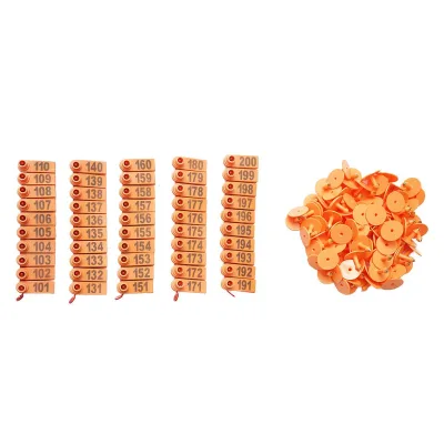 100 Marchi Auricolari Per Bestiame Numerate 101-200 Set Marchi Auricolari In Plastica Per Bestiame per ovini - immagine 3