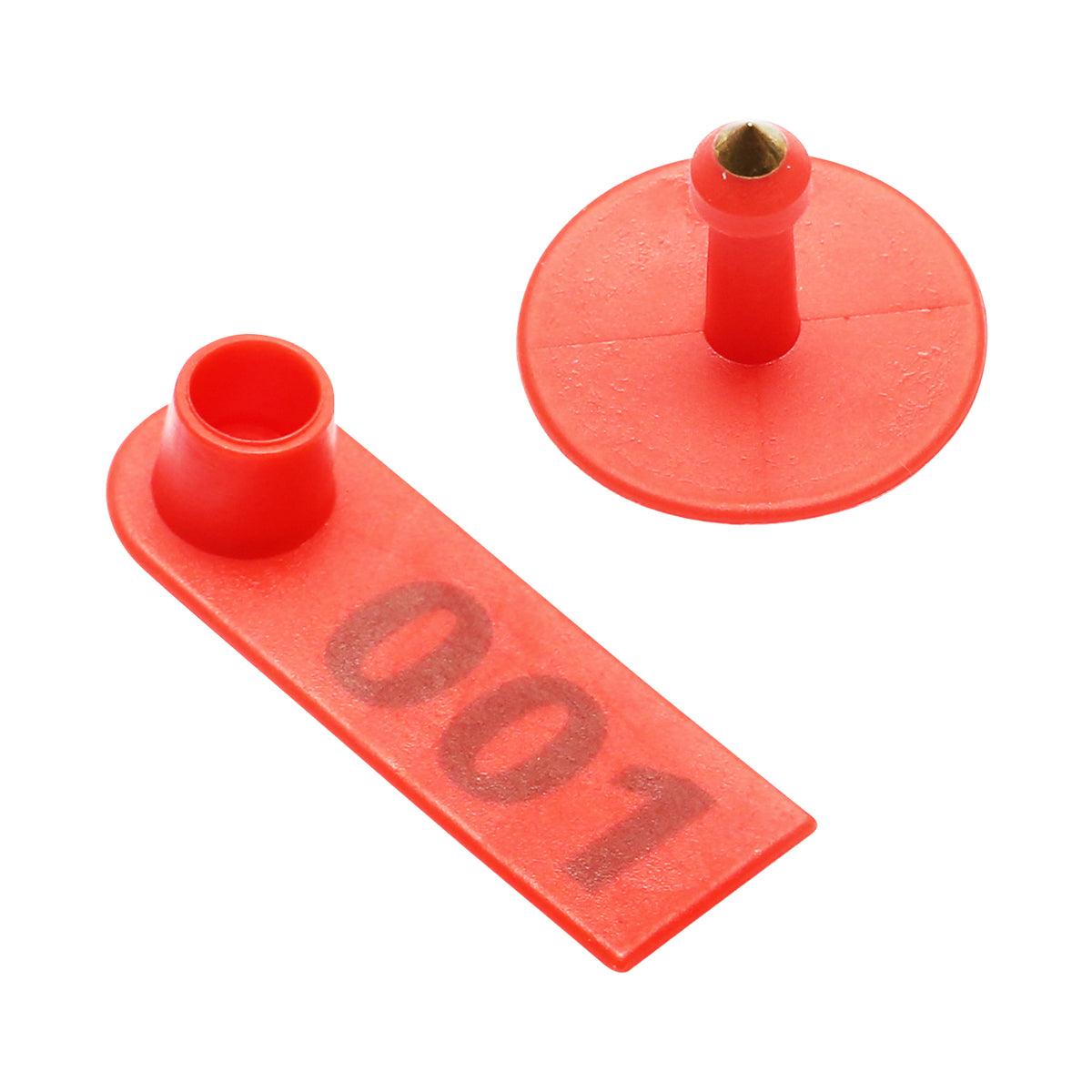 100 Marchi Auricolari Per Bestiame Set Marchi Auricolari In Plastica Per Bestiame per ovini Numerate 001-100