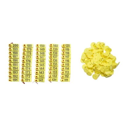 100 Marchi Auricolari Per Bestiame Set Marchi Auricolari In Plastica Per Bestiame per ovini Numerate 101-200 - immagine 3