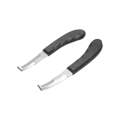 2 Coltelli sinistra destra per la pulizia degli zoccoli 210 mm. Set 2 Coltelli professionale per la pulizia degli zoccoli cavalli 210mm Breckner Germany - immagine 2