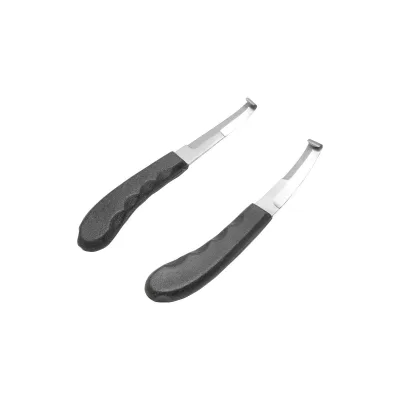2 Coltelli sinistra destra per la pulizia degli zoccoli 210 mm. Set 2 Coltelli professionale per la pulizia degli zoccoli cavalli 210mm Breckner Germany - immagine 3