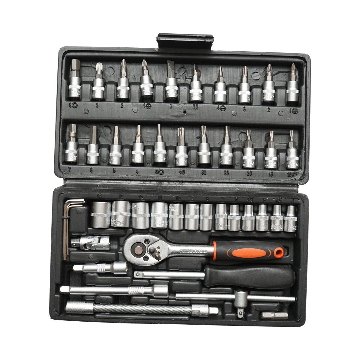 46 Pezzi Set di Chiavi a Bussola con Cricchetto 1/4" Breckner Germany - immagine 3