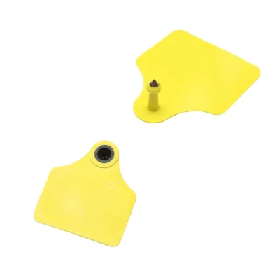 50 Marchi Auricolari Per Bovini Set Marchi Auricolari In Plastica Per Bestiame gialle 31x43mm per Muche Breckner Germany