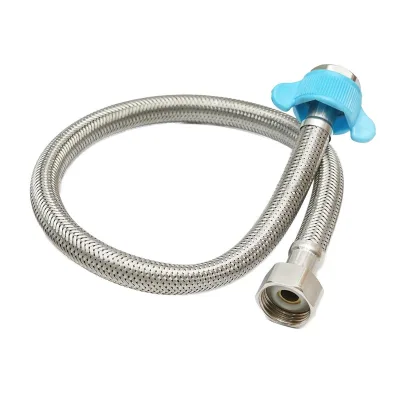 Abbeveratoi per Bovini, Ovini, Bestiame in Acciaio Inox Abbeveratoio per Abbeveraggio Automatico + Tubo Intrecciato, 2.5L 250x240x100mm - immagine 6