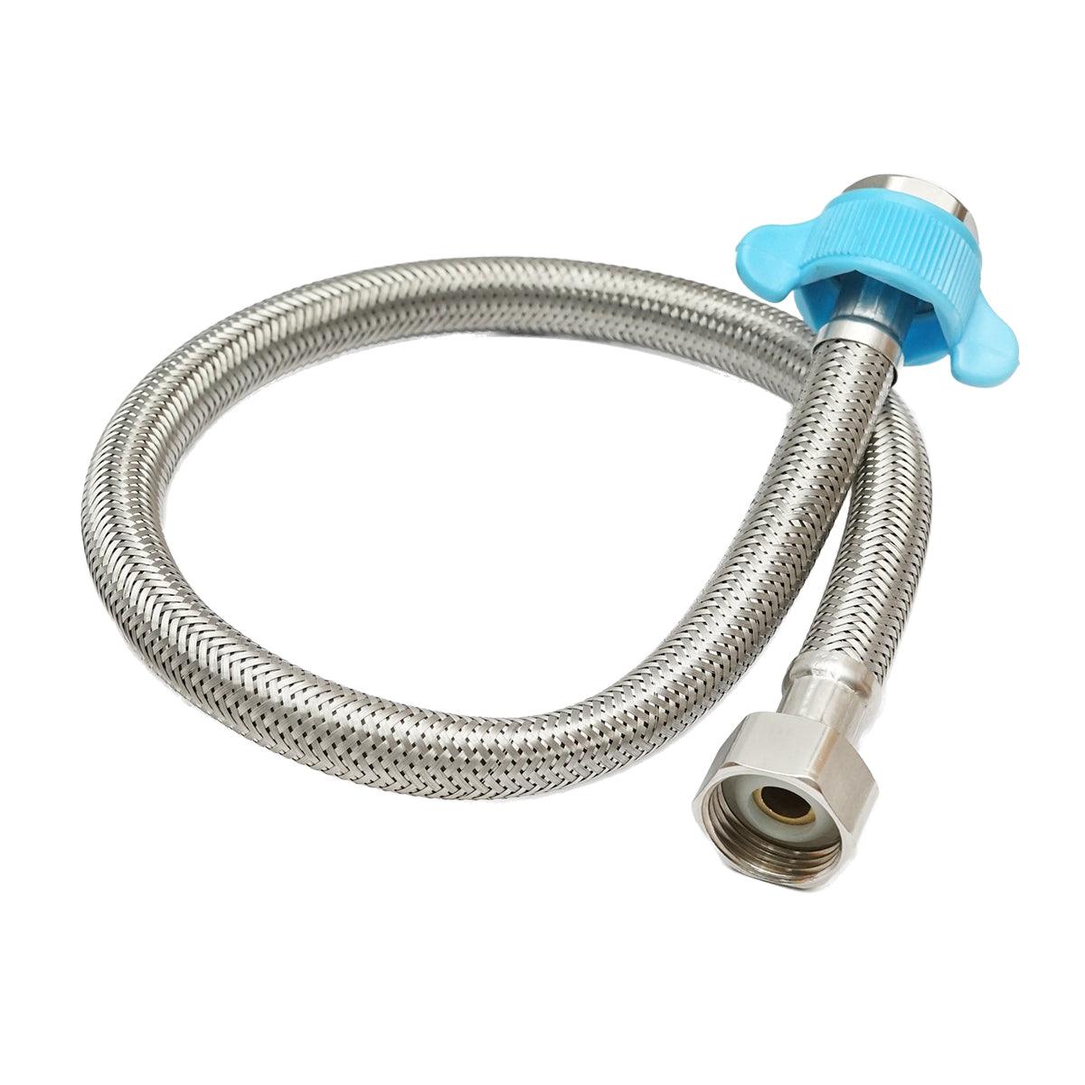 Abbeveratoi per Bovini, Ovini, Bestiame in Acciaio Inox Abbeveratoio per Abbeveraggio Automatico + Tubo Intrecciato, 2.5L 250x240x100mm - immagine 6