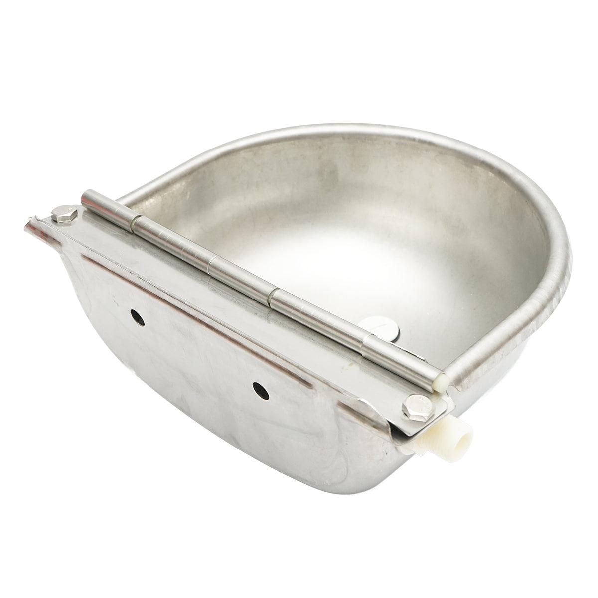 Abbeveratoi per Bovini, Ovini, Bestiame in Acciaio Inox Abbeveratoio per Abbeveraggio Automatico + Tubo Intrecciato, 2.5L 250x240x100mm - immagine 3