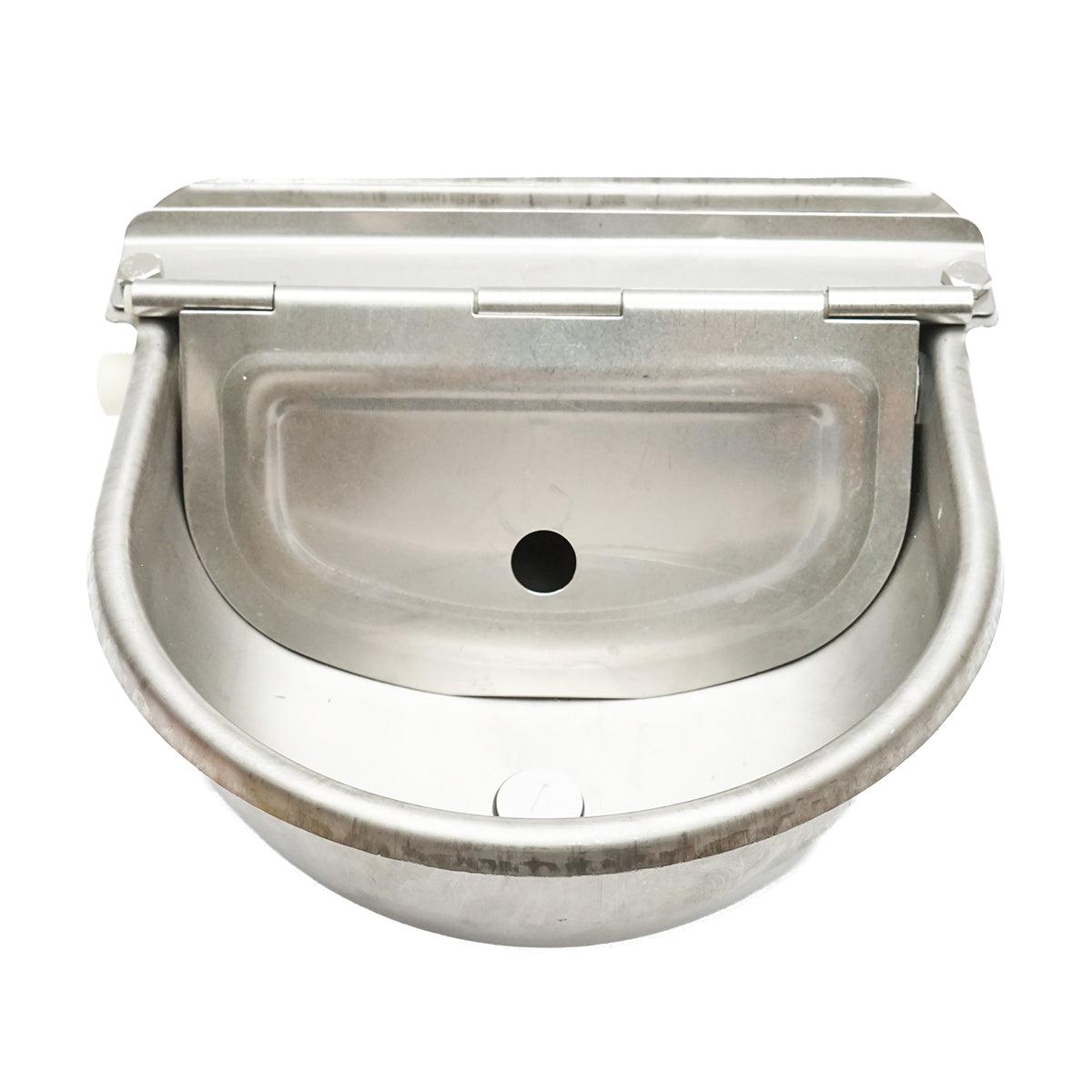 Abbeveratoi per Bovini, Ovini, Bestiame in Acciaio Inox Abbeveratoio per Abbeveraggio Automatico + Tubo Intrecciato, 2.5L 250x240x100mm - immagine 2
