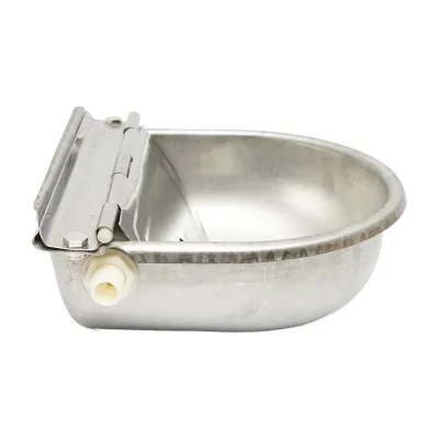 Abbeveratoi per Bovini, Ovini, Bestiame in Acciaio Inox Abbeveratoio per Abbeveraggio Automatico + Tubo Intrecciato, 2.5L 250x240x100mm - immagine 4