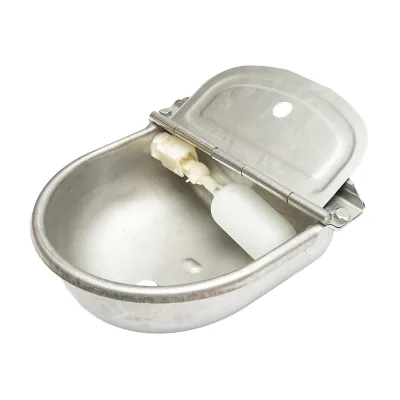 Abbeveratoi per Bovini, Ovini, Bestiame in Acciaio Inox Abbeveratoio per Abbeveraggio Automatico + Tubo Intrecciato, 2.5L 250x240x100mm - immagine 5