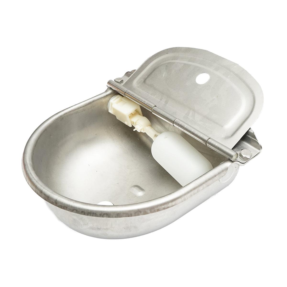 Abbeveratoi per Bovini, Ovini, Bestiame in Acciaio Inox Abbeveratoio per Abbeveraggio Automatico + Tubo Intrecciato, 2.5L 250x240x100mm - immagine 5