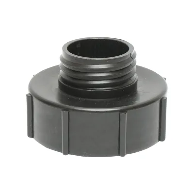 Adattatore IBC riduzione S100x8 da 3 a 2, filetto interno S100x8, filetto esterno S60x6.