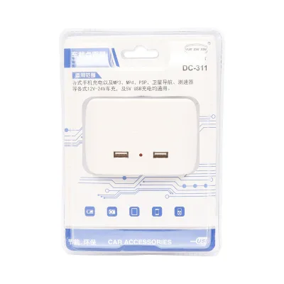 Adattatore triplo per accendisigari da auto 12/24V bianco e 2 porte USB 5V/1000mA - immagine 4