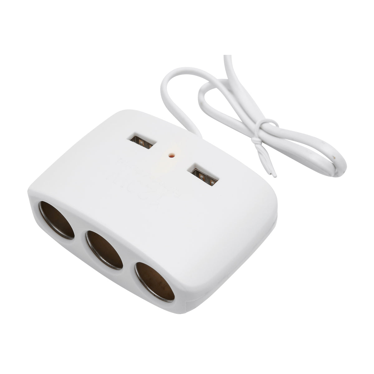 Adattatore triplo per accendisigari da auto 12/24V bianco e 2 porte USB 5V/1000mA - immagine 6