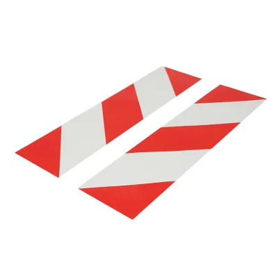 Adesivo riflettente a strisce rosse e bianche - immagine 2