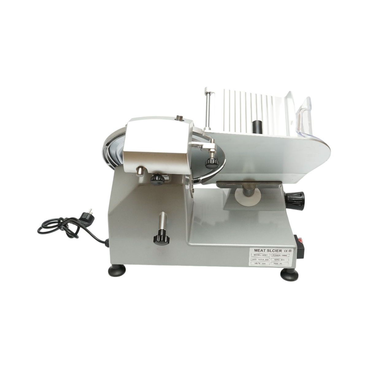 Affettatrice elettrica per carne e salumi 150W, 220V, spessore regolabile 0,2-12mm, diametro lama 250mm - immagine 4