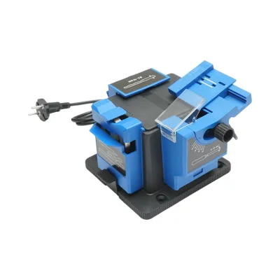 Affilacoltelli elettrico 220V, 65W, 7000 giri/min, angolo 15-50°, larghezza di affilatura 6-51 mm, punte da trapano 3-13 mm, forbici, scalpelli, pialle