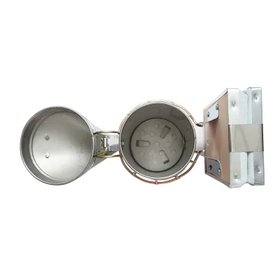 Affumicatore per api in acciaio inox con cilindro, scudo termico e soffietto in pelle, 160 mm - immagine 4