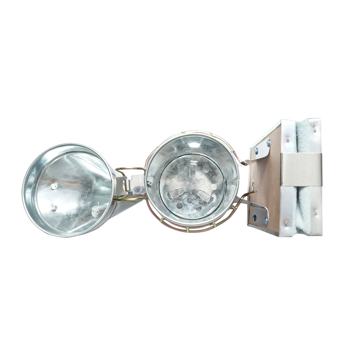 Affumicatore per api in acciaio inox con cilindro, scudo termico e soffietto in pelle, 160 mm. - immagine 5