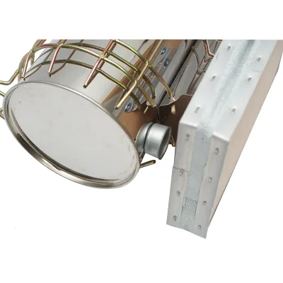 Affumicatore per api in acciaio inox con cilindro, scudo termico e soffietto in pelle, 230 mm - immagine 6