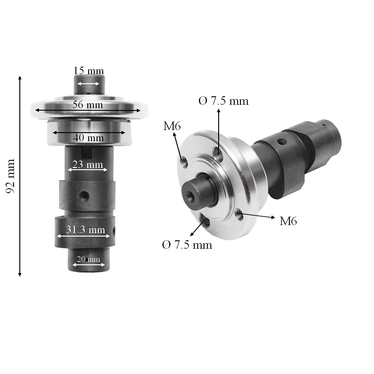 Albero a camme per motore ATV Honda, Loncin 150/200 cc CB150/200 - immagine 2