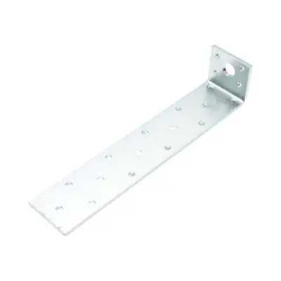 Ancoraggio tipo L 200x40x40mm, spessore 4mm, acciaio zincato