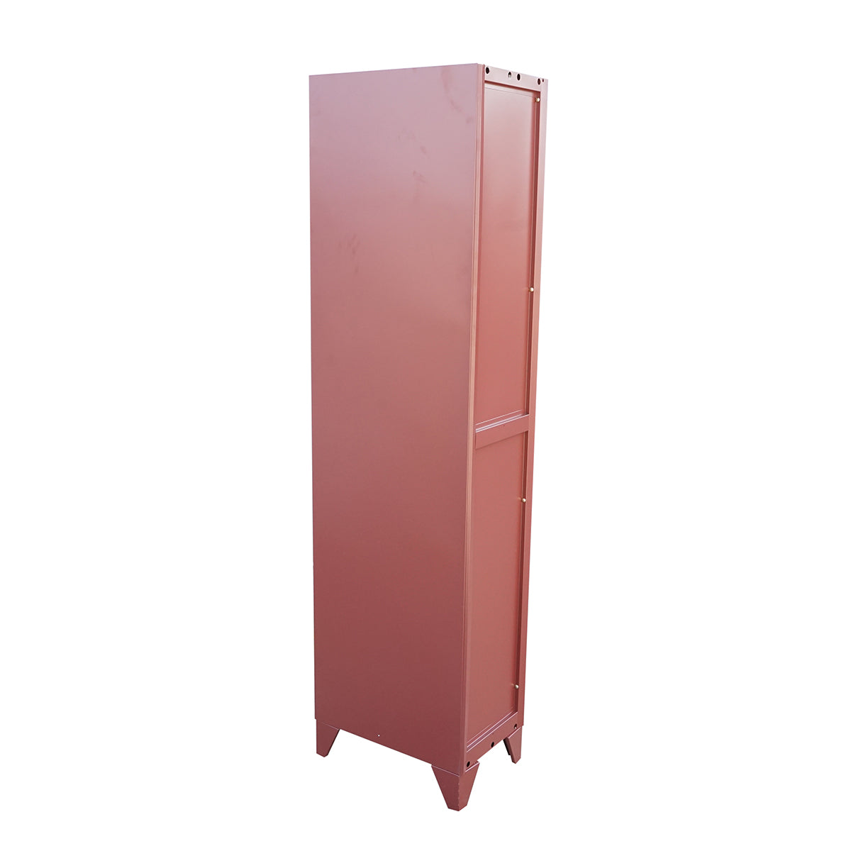 Armadietto metallico doppio tipo spogliatoio marrone con 2 ante con serratura e 6 ripiani – 1700×300×450 mm - immagine 3