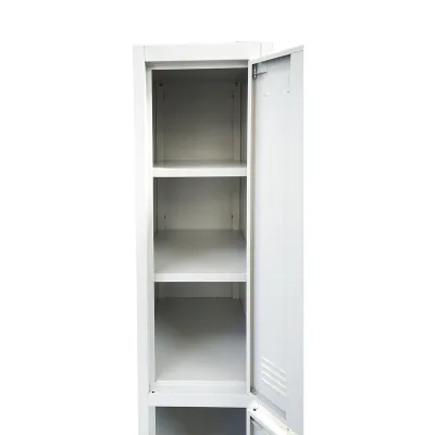 Armadietto metallico doppio tipo spogliatoio – 2 ante, grigio, 1850×380×450 mm Breckner Germany - immagine 6
