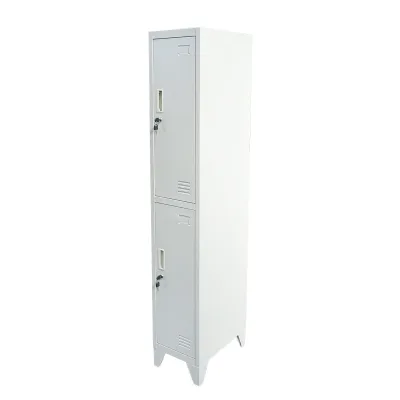 Armadietto metallico doppio tipo spogliatoio – 2 ante, grigio, 1850×380×450 mm Breckner Germany - immagine 2