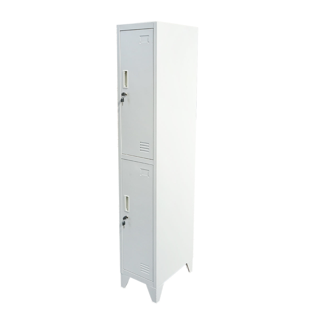 Armadietto metallico doppio tipo spogliatoio – 2 ante, grigio, 1850×380×450 mm Breckner Germany - immagine 2