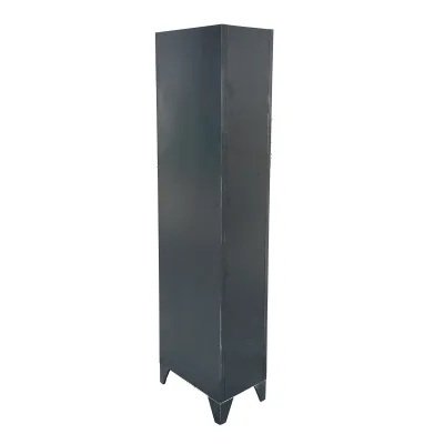 Armadietto metallico doppio tipo spogliatoio – 2 ante, nero, 1850×380×450 mm Breckner Germany - immagine 3