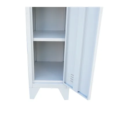 Armadietto metallico tipo spogliatoio grigio con 1 anta con serratura e 5 ripiani – 1700×300×450 mm - immagine 5