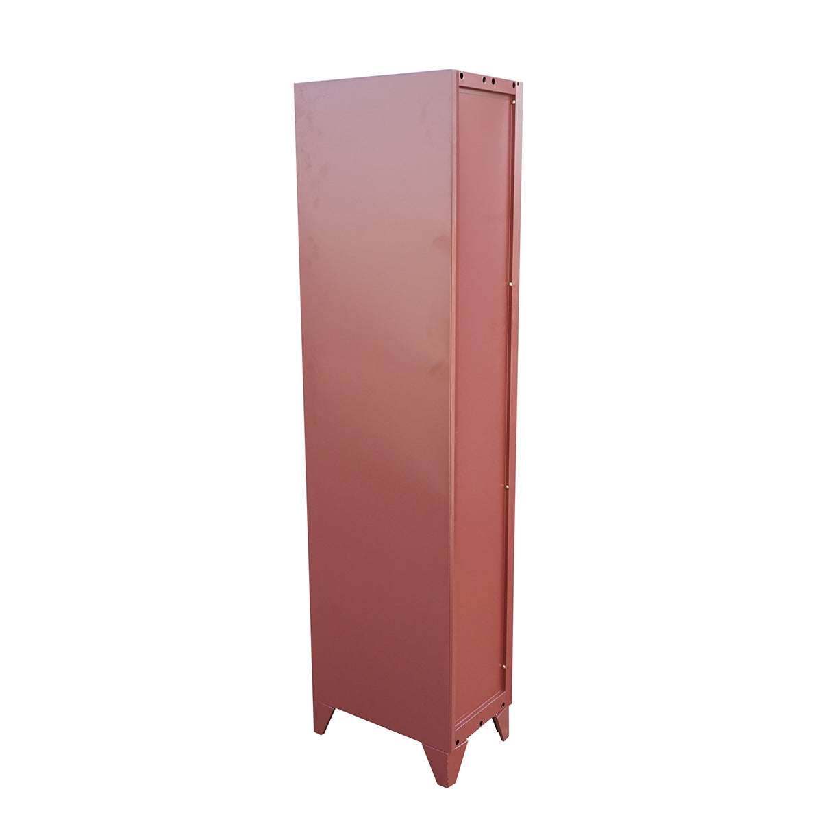 Armadietto metallico tipo spogliatoio marrone con 1 anta con serratura e 5 ripiani, 1700×300×450 mm - immagine 3
