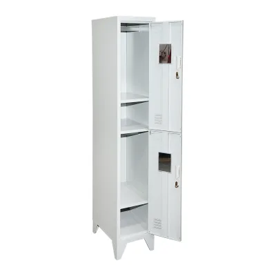 Armadietto metallico tipo spogliatoio – 2 ante, 1700×300×450 mm, grigio Breckner Germany - immagine 3