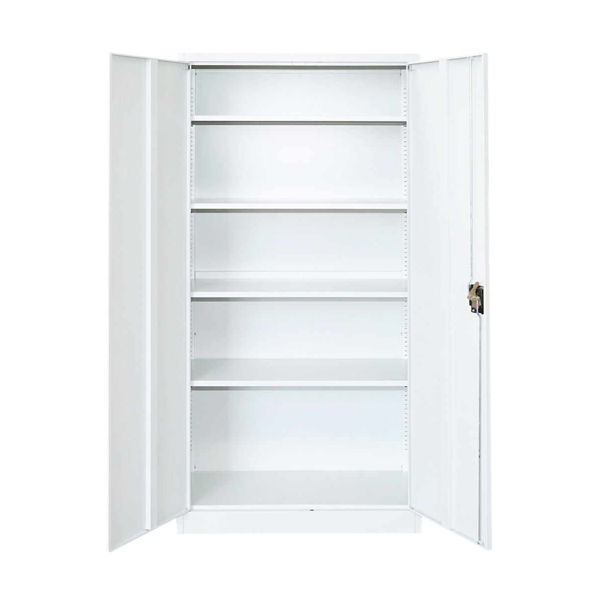 Armadio metallico 1800×900×400 mm con 2 ante di sicurezza, 4 ripiani, colore grigio Breckner Germany - immagine 4