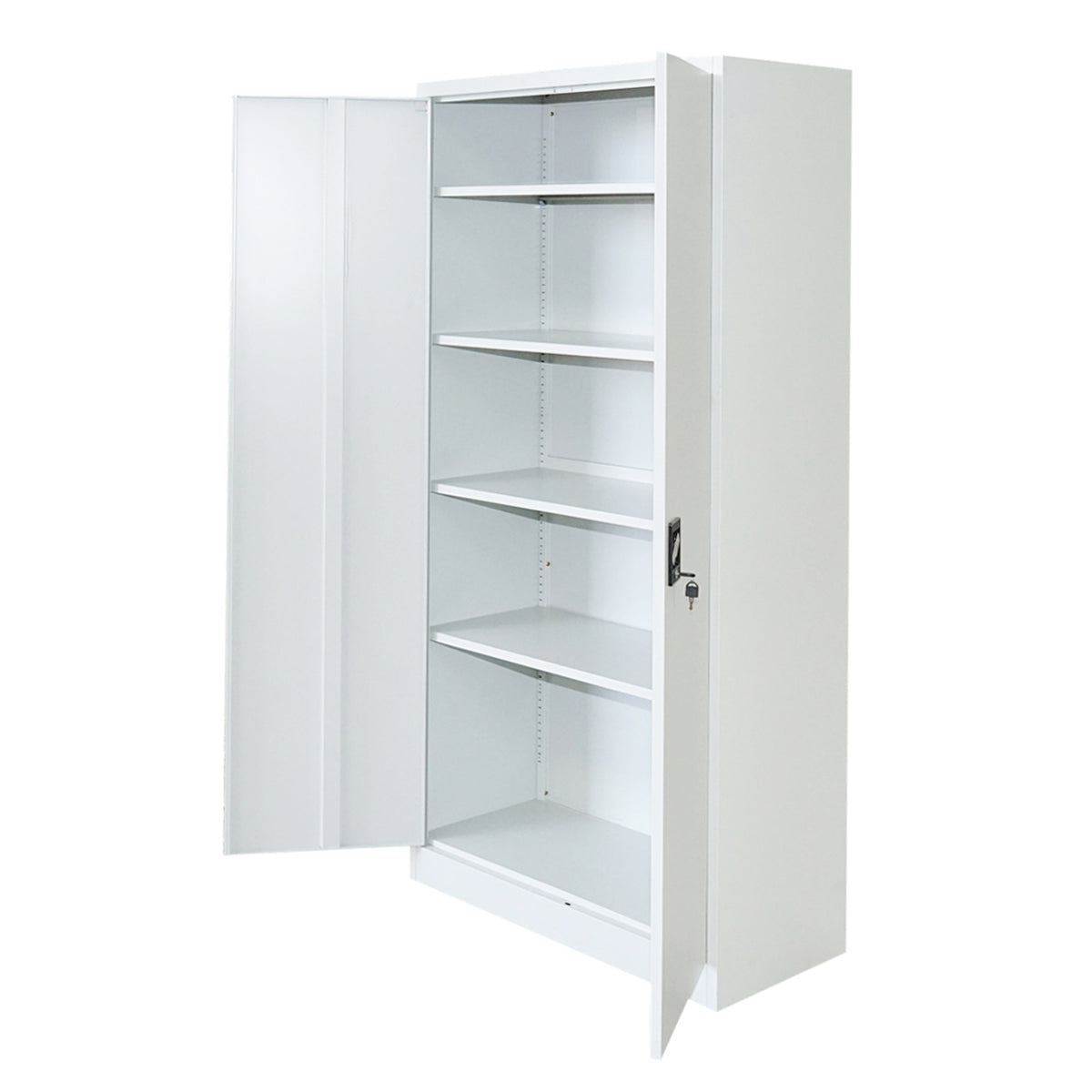 Armadio metallico 1800×900×400 mm con 2 ante di sicurezza, 4 ripiani, colore grigio Breckner Germany - immagine 5
