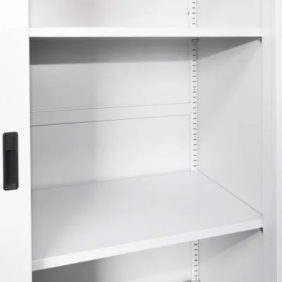 Armadio metallico 1900x1200x450mm con 2 ante scorrevoli sicure, 4 ripiani, max 50kg/ripiano, grigio Breckner Germany - immagine 6