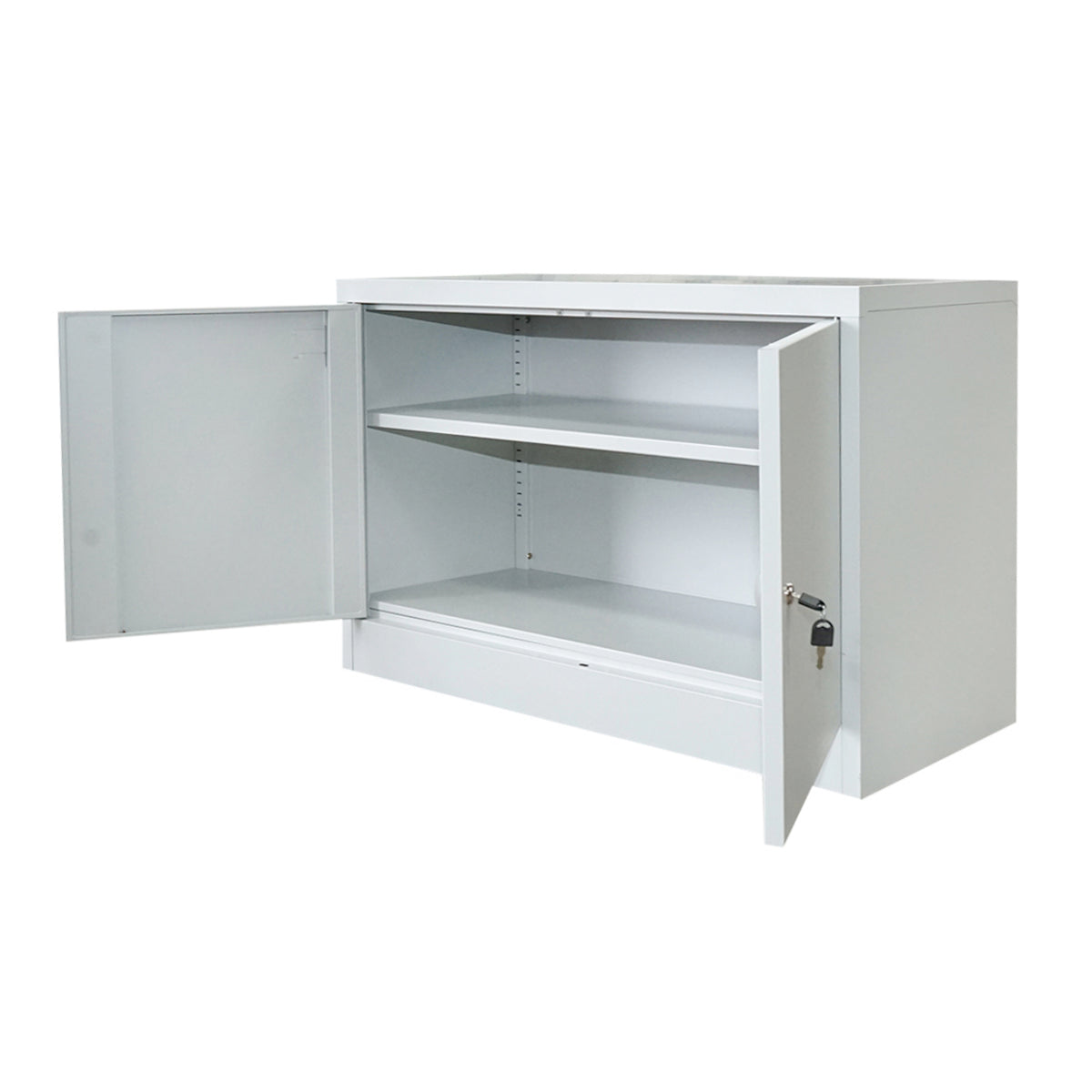 Armadio metallico con 2 ante e 1 ripiano – 900×600×400 mm, grigio Breckner Germany - immagine 4