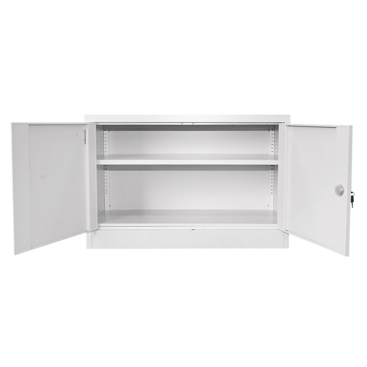 Armadio metallico con 2 ante e 1 ripiano – 900×600×400 mm, grigio Breckner Germany - immagine 2