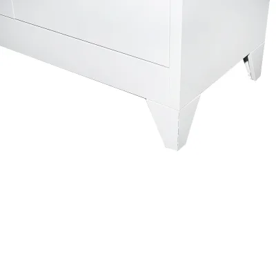 Armadio metallico con 2 ante in vetro e 2 ante piene con chiusura di sicurezza, dimensioni 1900x900x400 mm. - immagine 5