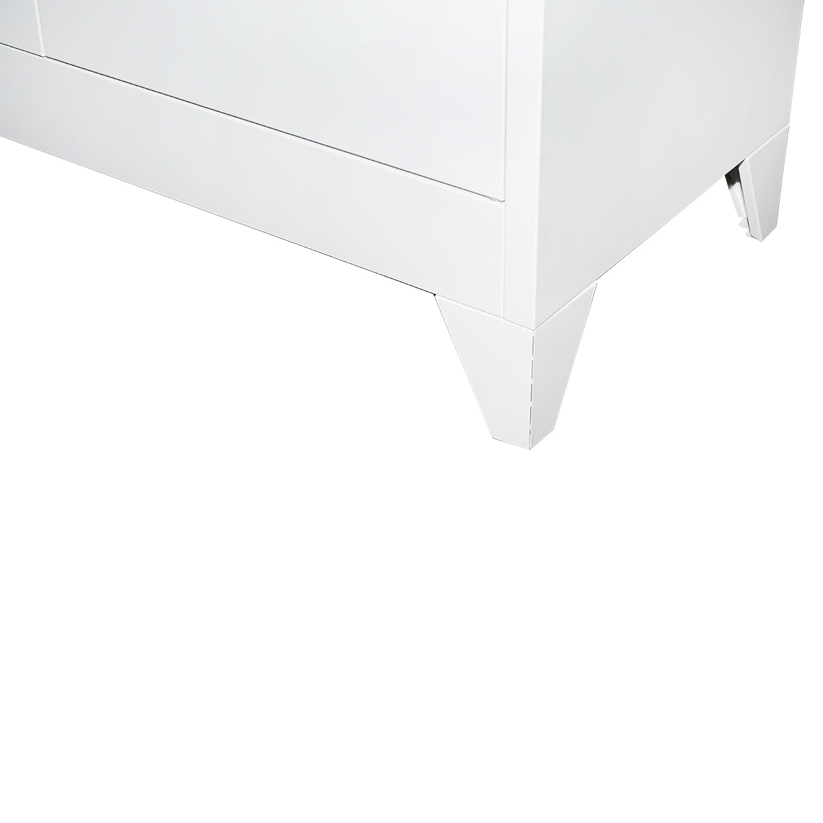 Armadio metallico con 2 ante in vetro e 2 ante piene con chiusura di sicurezza, dimensioni 1900x900x400 mm. - immagine 5